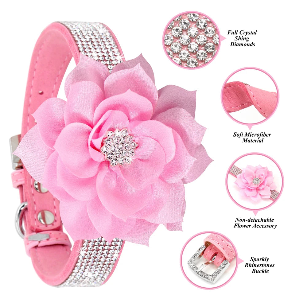 Bling Floral Rhinestone Collar