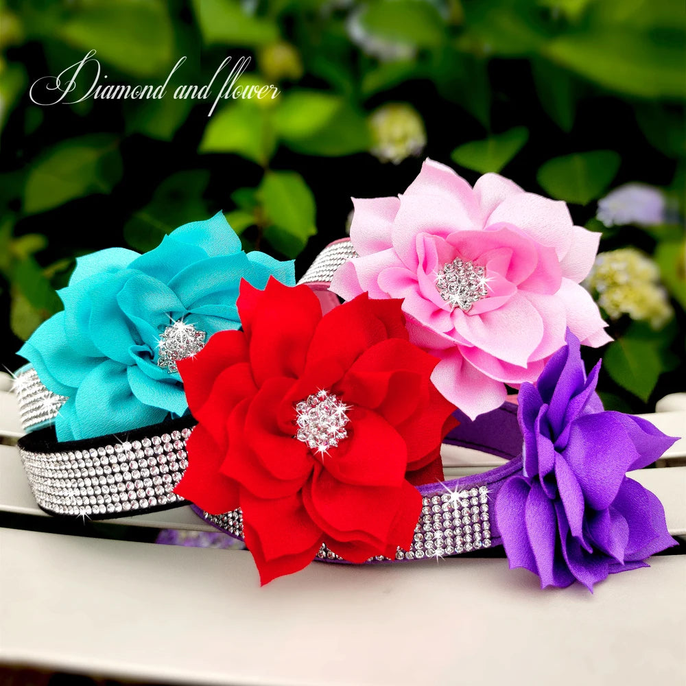 Bling Floral Rhinestone Collar