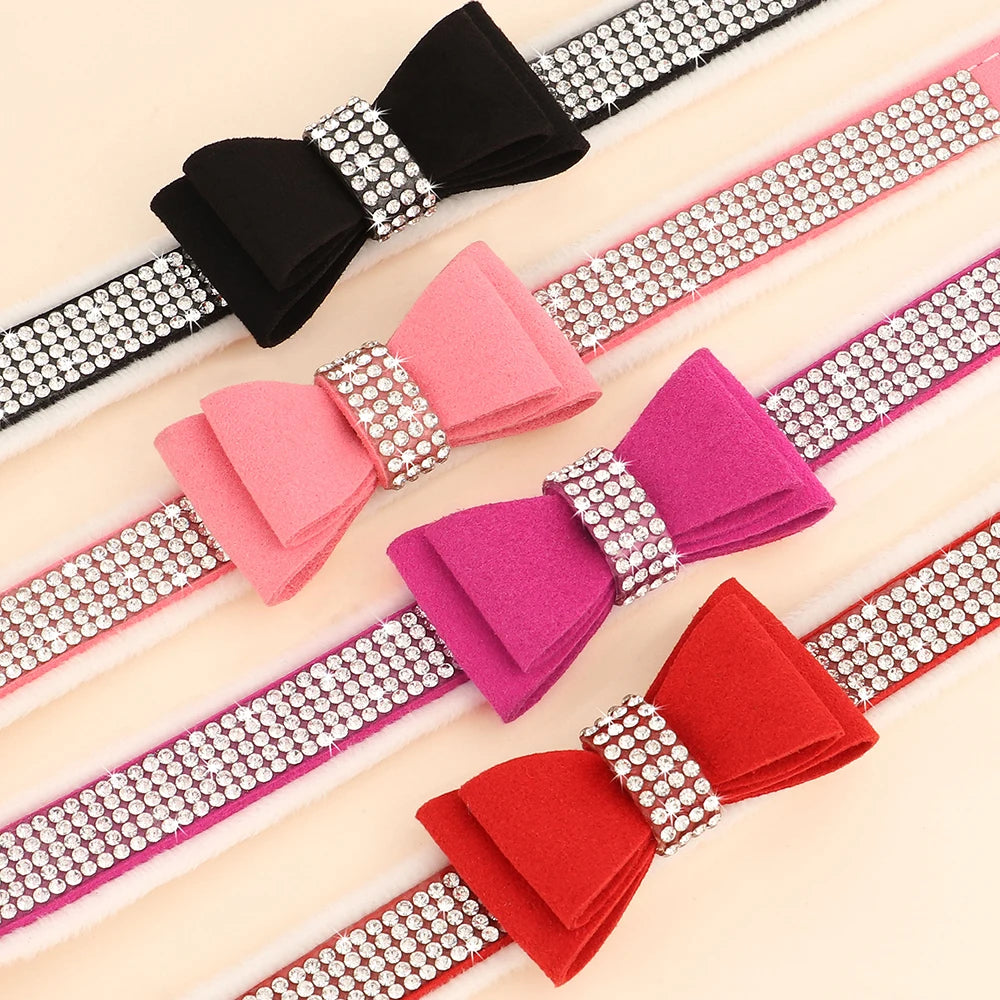 Bling Bowknot Rhinestone Collars